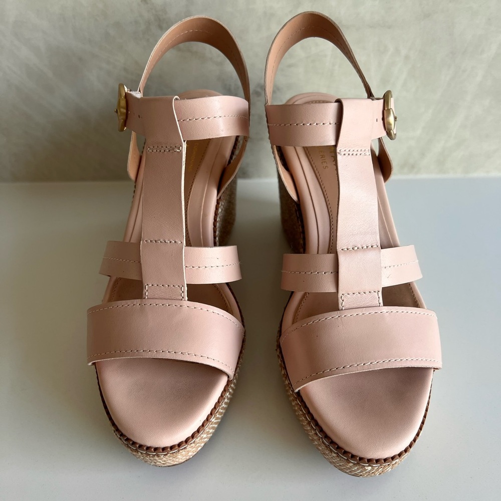 Cole Haan Grand Series Blush Pink Wedge Sandals - Picture 2 of 10
